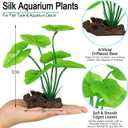 MyLifeUNIT Fish Tank Decor, Silk Aquarium Plants and Hideaway Rock Cave Decor for Betta Fish Tank Accessories, Goldfish, Turtle Tank Decorations