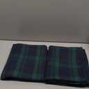 ZIQINPSQ Dining Room Rectangle Fabric Tablecloth 2 Pack, British Style Plaid Print Tablecloth,Christmas & Holiday Table Cover. (Blue&Green, 55''X55'')