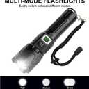 Flashlight Rechargeable USB-C, Flashlights High Lumens3 Light Modes, Digital Battery Display Tactical Flashlight, P65 Waterproof LED Flash Light for Camping, Hiking, Emergencies (H06)
