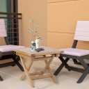 Teak Wood Folding 20-Inch Outdoor Coffee Table - Perfect for Camping & Outdoor Entertaining - Ideal for Backyard, Front Porch, Balcony (Square)