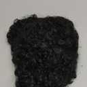 ENTRANCED STYLES Drawstring Ponytail with Bangs Afro Puff Ponytail Extensions for Women Short Curly Puff Ponytail with Bangs Clip in Wrap Updo Hairpiece for Women,(1B)