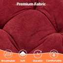GYALAPERI Chair Cushions for Dining Chairs Set of 6, Tufted Textured and Non-Slip Kitchen Chair Cushions Pads with Ties, Seat Cushions for Kitchen Patio Office Chairs, Wine Red