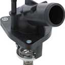 MotoRad 815-207 Engine Coolant Thermostat Housing Assembly - Chevy Silverado 1500 (14-18) Tahoe (15-20) Suburban (14-20), GMC Sierra 1500 (14-19) Yukon (15-20) Yukon XL (15-20)