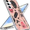 Compatible with Samsung Galaxy S25 Plus Case - Hippie Skull Cool Spooky Skull Skeleton Design Soft TPU Stylish Slim Protective Clear Case for Women Girls (image-11)