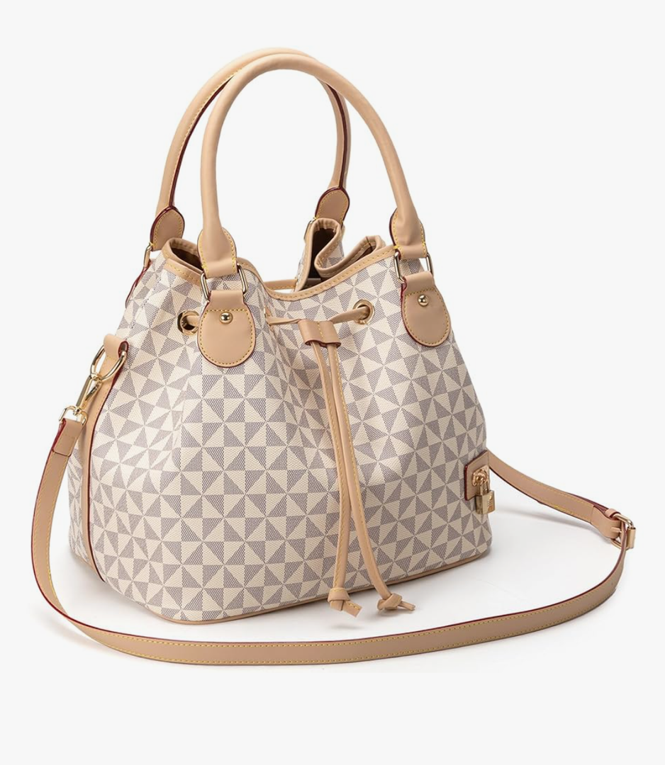 Bucket Purse for Women With Chic West Hobo Style, Drawstring Shoulder Handbag, Tote Featuring Pockets Design