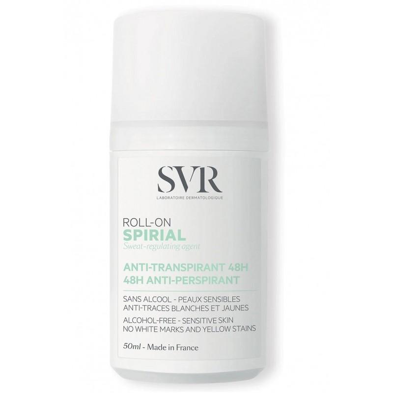 SVR - Spirial Roll-On Antiperspirant deodorant 48 hours - Sensitive skin - Alcohol-free - Anti-fingerprint - 48 hours efficacy 
