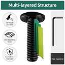 20Pcs M10-1.5 x 40mm Flat Head Socket Cap Screws Bolts 304 Stainless Steel Black Zinc Plated Furniture Bolts, Fully Threaded M10 Bolt with Hex Spanner