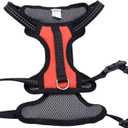 Coastal Pet Reflective Control Handle Harness - Reflective Harness for Dog - Comfortable Fit - Easy Control - Easy On/Off Design - Safety Equipment for Dogs - Red, Girth: 20"-30" x Neck: 12"-18" (Medium)