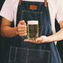 COKTIK 2 Pack Heavy Large Beer Glasses with Handle - 14 Ounce Glass Steins, Classic Beer Mug glasses Set