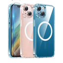 FNTCASE for iPhone 13 Phone Case: Clear Phone Case Magnetic Military Grade Drop Protection Anti Yellowing Cell Phone Cover - Rugged Shockproof Protective Bumper (A-Clear)