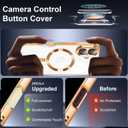 Designed for iPhone 17 Case Magnetic, Compatible with Magsafe, Camera Control Button, Camera Lens Protector, Clear Soft TPU Plated Phone Case for iPhone 17, Gold