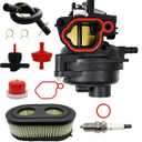 Carburetor Tune Up Kit 799584 with Air Filter Replacement for Troy Bilt TB200 TB110 Engines 103M02 09P702 9P702 625EX 550EX 675EX 725 lc121p 163c