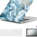 Se7enline Compatible with MacBook Pro 13" Case Touch Bar A1706/A1989/A2251/A2289/A2159/A2338 for 2016-2024 Mac Pro 13.3 M1/M2 with TPU Keyboard Cover,Screen Protector, Watercolor Blue Quicksand