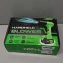 Leaf Blower Cordless, Handheld Leaf Blower with 2 X 4.0Ah Battery and Charger, Snow Blower with 6 Speed Modes, Lightweight Blowers for Lawn Care, Patio, Yard, Blowing Snow, Leaves, Dust-Yellow