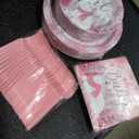 200Pcs Pink Winter Little Snowflake Baby Shower Decorations A Little Snowflake Is on the Way Plates and Napkins Baby lts Cold Tableware Set for Winter girl Baby Shower Gender Reveal Supplies Serves 50