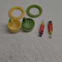 Upgraded Automatic Pressing Sink Filter, Cactus Sink Strainer, Kitchen Waste Collector Filter, Kitchen Accessories Sink Drain Stopper, and Cleaning Brush (2, Green+Yellow)