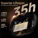 10 x Studio-Quality Wireless Ear Buds with Deep Bass & Enhanced Audio Clarity, Bluetooth 5.4, 10-Year Lifespan Earbuds, ENC Noise Cancelling Calls, Secure Fit Memory Foam Tips, IPX6 Waterproof (Black)