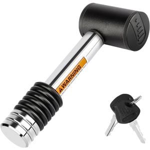 METOWARE Right-Angle Trailer Hitch Receiver Lock, 5/8" Diameter Pin Lock, Fits 2" or 2-1/2" Receiver (1 Pack)