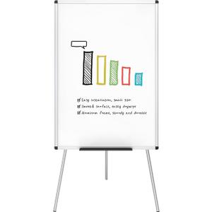 VIZ-PRO Whiteboard Easel, 36 x 24 Inches, Portable Dry Erase Board Height Adjustable for School Office and Home