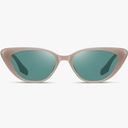 Retro Vintage Narrow Cat Eye Sunglasses for Women 90s Small Chic Style Trendy Sunnies UV400 Protection FZN7514 Brown Green