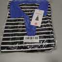 ZESICA Womens Striped Long Sleeve Tops Oversized Sweatshirt V Neck Loose Fit Tunic Tops Spring Casual Blouses (Black, S)