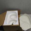 Elevated Ceramic Dog Bowl Set - Double Dog Feeding Bowls with Stand Splash Proof - Raised Dishes for Food and Water - Ideal for Small to Medium Dogs - 2 x 850 ml - 28.74 oz (White)