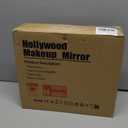 Hansong Vanity Mirror with Lights Lighted Makeup Mirror with 9 LED Bulbs Plug in Light Up Makeup Mirror with Lights 360 Rotation with 10x Magnifying Mirror Tabletop (White)