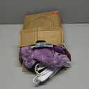 Heated Blanket Electric Throw Size 50''x60'' with 5 Heating Levels, 3 Hour Auto Shut Off, Machine Washable, Flannel & Sherpa Double-Sided Soft Warming Blanket for Couch, Bed, Office - Purple