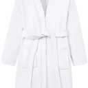 Umeyda Boys Girls Towel Robe Soft Terry Cloth Kimono Bathrobes Sleepwear for Kids, 9-10 Years
