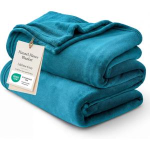 Bedsure GentleSoft Twin XL Fleece Blanket Dorm Bedding - Lightweight Soft Cozy Blankets for Bed, Sofa, Couch, Travel, Camping, Teal Blue, 66"x90"