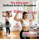 FEIERDUN DB3 5-in-1 Adjustable Dumbbell Set of 2, 12LBS Hand Weights for Women, Men, 1s-Adjust Dual-Stable Dumbbell Set for Women Home Gym & Outdoor