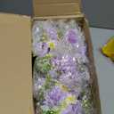 Tigeen 12 Bundles Peonies Artificial Flowers Faux Roses Silk Flowers Hydrangea Artificial Bouquet for Wedding Table Centerpiece Floral Vase Home Office Bridal Decor (Light Purple)