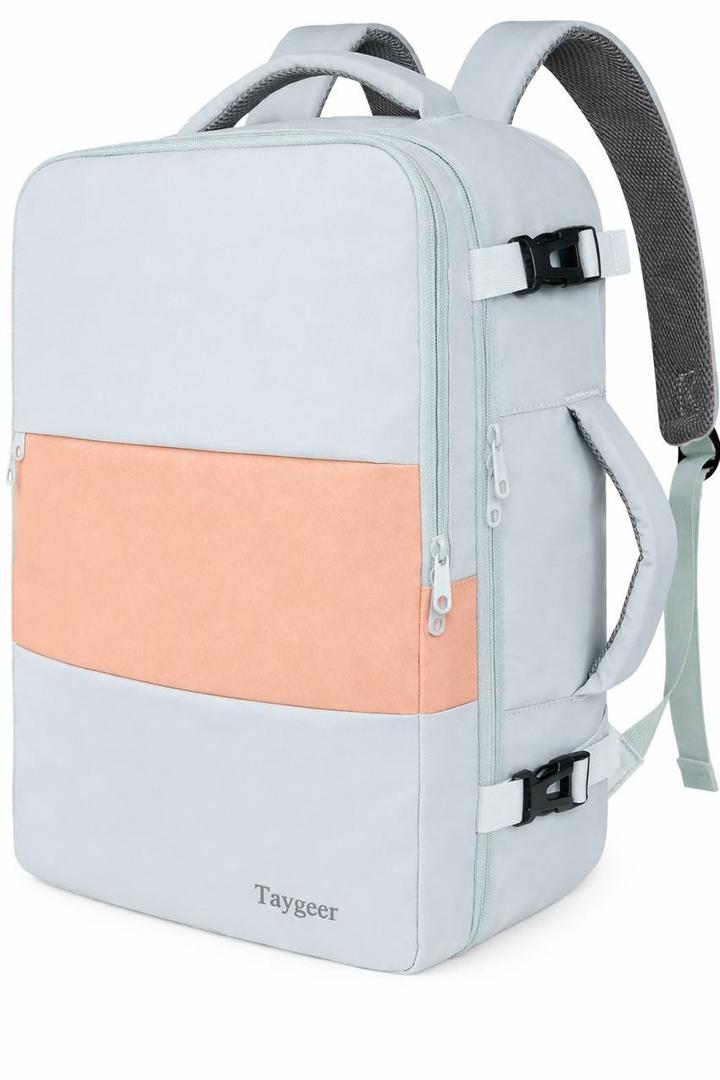 Taygeer Travel Backpack for Women, Carry On Backpack with Water Bottle Pocket & Shoe Pouch, TSA 15.6inch Laptop Mochila Flight Approved, Nurse Bag Casual Daypack for Weekender Business Hiking (Large)