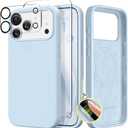 GONEZ Magnetic for iPhone 17 Pro Max Case, [Compatible with MagSafe] Anti-Scratch Microfiber Lining & Screen Protector, Silicone Camera Control, Shockproof Slim Phone Cover 6.9 inch, Blue