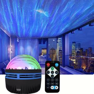 RGB Ball Lamp, USB Aurora Lamp, Northern Lights, Ocean Wave Projector, Party Holiday Decor, Galaxy Light with Remote, Bedroom Night Light Projector for Kids, Adults
