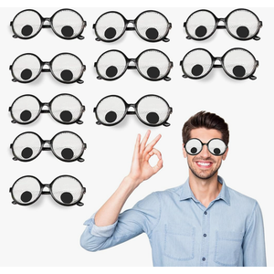 TUSAUW 10pcs Googly Eyes Glasses, Halloween Funny Shaking Eyeball Glasses for Christmas Birthdays, New Years Eve Party Supplies 2025