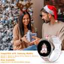 Holiday Watch Band Compatible with Samsung Galaxy Watch 6/5/5 Pro/4/3/6 Classic/4 Classic/Active 2/Active, 20mm Christmas Halloween Replacement Strap for Samsung Galaxy 40mm 41mm 42mm 44mm 45mm 46mm (Santa Claus)