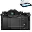 JJC 2 Pack Camera Screen Protector Camera for Fujifilm X-S20, Ultra-Thin Anti-Fingerprint Anti-Scratch 9H Hardness 2.5D Rounded Edges Tempered Glass Protector