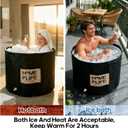 Portable Bath Tub for Adults - Large 88 Gal Foldable Soaking Bathtub for Hot SPA and Ice Bath, Ideal for Fast Muscle Recovery, Cold Water Therapy - No Installation (Ice/Hot Universal)