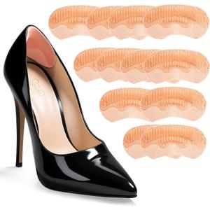 Heel Grips Pads for Loose Shoes - Welnove 6-Pair Heel Inserts Back of Heel Protect, Heel Inserts Blisters Pain, Rubbing, Prevent Slip, Fit Shoes, Boots, Sandals, High Heels, Men Women, Incarnadine