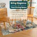 Istana 4x6 Area Rug - Multi/Red Rugs for Living Room 4x6 - Foldable Rugs for Bedroom - Stain Resistant Washable Rug - Eco-Friendly Boho Area Rugs - Easy to Clean Living Room Rug 4 x 6