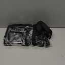 MAY TREE Clear Bag for Stadium Events 12×6×12 Clear Tote Lunch Bag with Reinforced Straps for Work, Sporting Events and Gym, Black