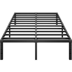HLIPHA Metal Platform Bed Frame 12 Inch Tall,No Box Spring Needed,Full Size Bed with Heavy Duty Strong Support Slats,Easy to Assemble,Black