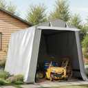 Walsunny Storage Shelter Frame 6X6 ft Tent Outdoor Portable Shelter Shed for Motorcycle, Frame Only