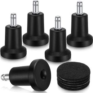 Outus 5 Pieces Bell Glides Replacement Office Chair Wheels Stopper Office Chair Swivel Caster Wheels Stool Bell Glides with Separate Self Adhesive Pads (High Profile)