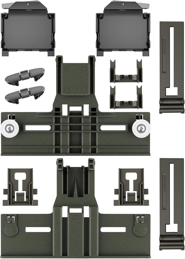 UPGRADED W10350375 Top Rack Adjuster For Whirlpool Dishwasher Top Rack Parts W10712395 WDT970SAHZ0 WDT750SAHZ0 WDT730PAHZ0 Upper Rack Parts, Kenmore Dishwasher Parts, With Dishwasher Adjuster Housing