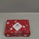 HDCRYSTALGIFTS Set 4 Blown Glass Christmas Tree Figurine Collectible 2.5'' Art Glass Statue Holiday Decoration Sculpture Festival Gifts Home Arts