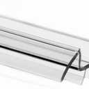 eatelle Shower Door Bottom Seal with Drip Rail for 3/16 (5mm) Thick Glass, 36" Long Sweep - Ultra Clear Polycarbonate