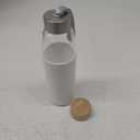 veegoal 18 Oz Borosilicate Glass Water Bottles with Bamboo Lid, BPA-FREE, Non-Slip Silicone Sleeve, and Stainless Steel Leak Proof Lid - Reusable Glass Bottle for Men and Women (White)