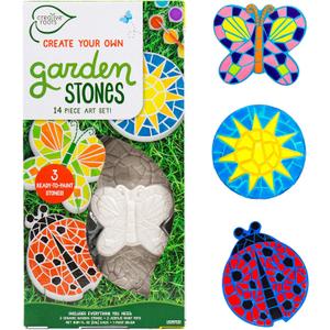 Creative Roots Paint Your Own Butterfly, Ladybug & Sun Stepping Stone by Horizon Group USA, 1 box of 3 count